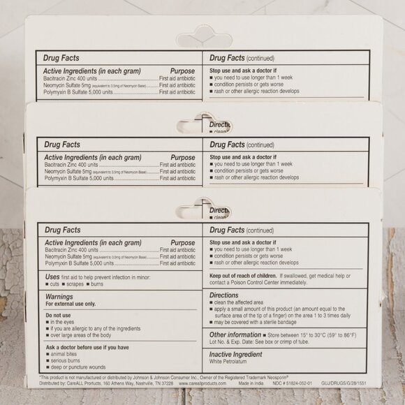 3 Pack CareAll 1oz Triple Antibiotic Ointment First Aid Ointment for Minor Scrat - Picture 3 of 6